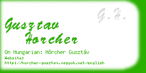 gusztav horcher business card