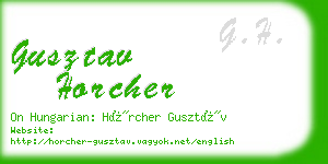 gusztav horcher business card